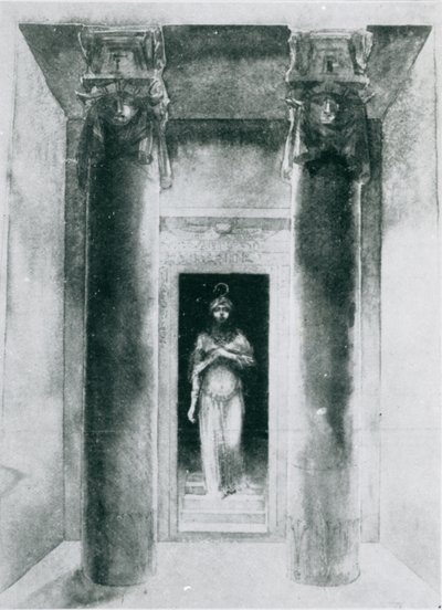 رسم مينا ماذرز (1865-1928) في دور الكاهنة الكبرى أناري ، عمل طقوس إيزيس ، باريس ، 1899 بواسطة مدرسة اللغة الإنجليزية