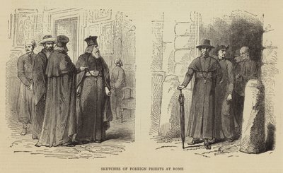 Sketches of Foreign Priests at Rome (engraving) بواسطة مدرسة اللغة الإنجليزية