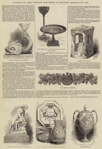 Society of Arts, Select Specimens of British Decorative Art (engraving) بواسطة مدرسة اللغة الإنجليزية
