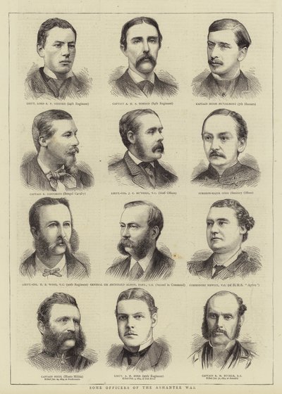 Some Officers of the Ashantee War (engraving) بواسطة مدرسة اللغة الإنجليزية
