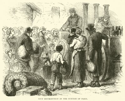 توزيع الحساء في ضواحي باريس ، ديسمبر 1870 بواسطة مدرسة اللغة الإنجليزية