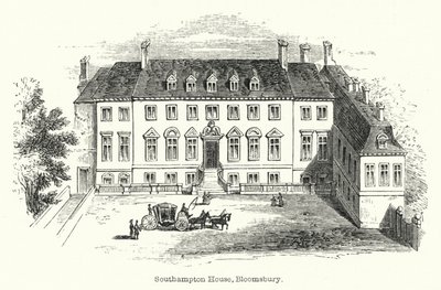 Southampton House, Bloomsbury (engraving) بواسطة مدرسة اللغة الإنجليزية