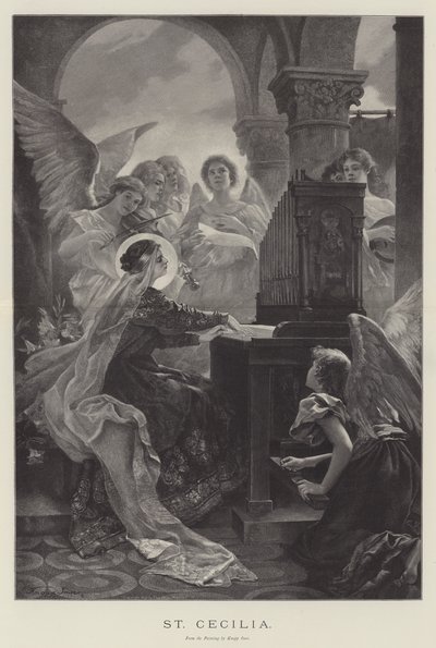 St Cecilia (engraving) بواسطة مدرسة اللغة الإنجليزية
