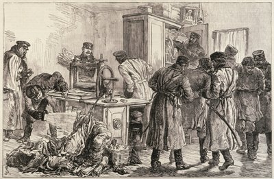 شرطة سان بطرسبرج تكتشف مطبعة عدمية ، من "أخبار لندن المصورة" ، 16 أبريل 1887 بواسطة مدرسة اللغة الإنجليزية