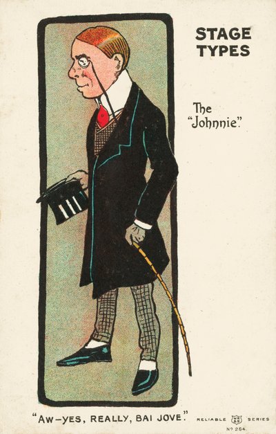 Stage types: the "Johnnie" (colour litho) بواسطة مدرسة اللغة الإنجليزية