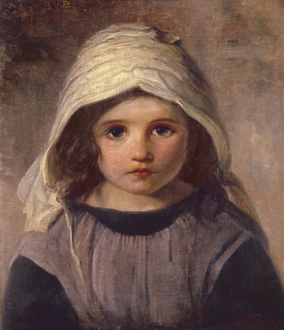 دراسة فتاة في غطاء محرك السيارة ، 1890 بواسطة مدرسة اللغة الإنجليزية