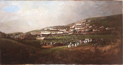 سندرلاند، سباقات في تونستال هوب، حوالي 1835-1840 (زيت على قماش) بواسطة مدرسة اللغة الإنجليزية