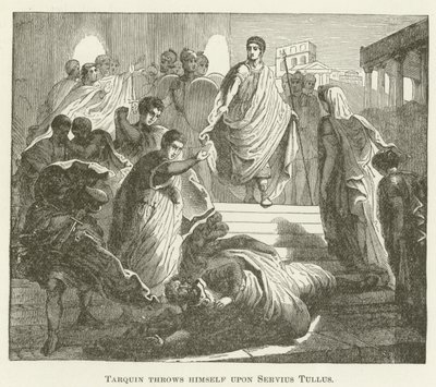 تاركوين يلقي بنفسه على Servius Tullus بواسطة مدرسة اللغة الإنجليزية