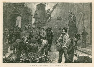 تمبل بار ، لندن ، هدم ، 1877 بواسطة مدرسة اللغة الإنجليزية