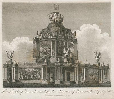 أقيم معبد كونكورد للسلام عام 1814 بواسطة مدرسة اللغة الإنجليزية