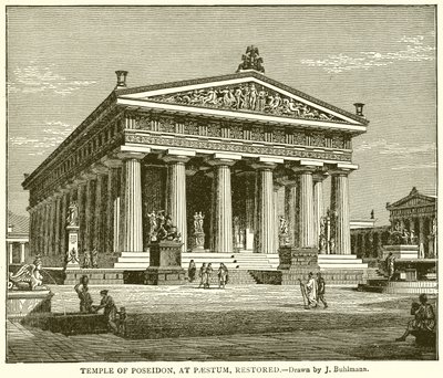 معبد بوسيدون ، في Paestum ، تم ترميمه بواسطة مدرسة اللغة الإنجليزية
