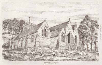 كنيسة Tettenhall (نقش) بواسطة مدرسة اللغة الإنجليزية