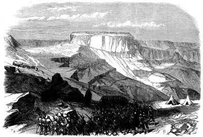 القدم الثالثة والثلاثون تتقدم على مجدلا ، من البعثة البريطانية إلى الحبشة ، 1868 بواسطة مدرسة اللغة الإنجليزية