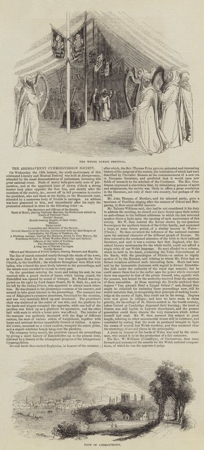 جمعية Abergavenny Cymreigiaeth (النقش) بواسطة مدرسة اللغة الإنجليزية