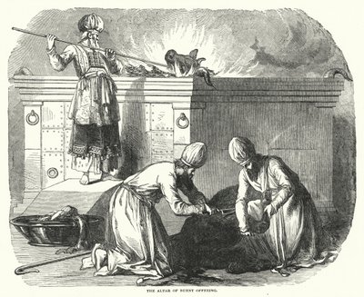 مذبح المحرقة (النقش) بواسطة مدرسة اللغة الإنجليزية