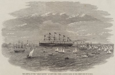 The Arrival of the "Great Eastern" at New York (engraving) بواسطة مدرسة اللغة الإنجليزية
