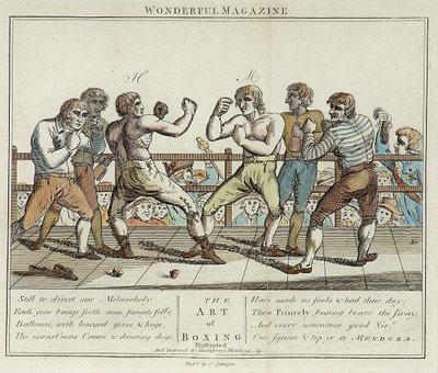 The Art of Boxing (colour litho) بواسطة مدرسة اللغة الإنجليزية