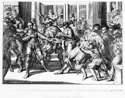 اغتيال جورج فيلير ، دوق باكنغهام الأول ، 1822 بواسطة مدرسة اللغة الإنجليزية