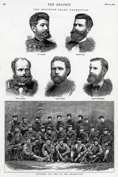 البعثة القطبية النمساوية ، نشرت في الجرافيك ، Novemeber 14 1874 بواسطة مدرسة اللغة الإنجليزية