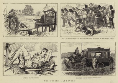 The Autumn Manoeuvres (engraving) بواسطة مدرسة اللغة الإنجليزية