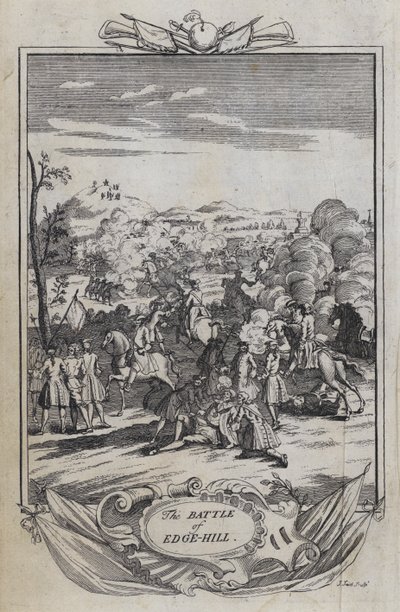 The Battle of Edge Hill (engraving) بواسطة مدرسة اللغة الإنجليزية