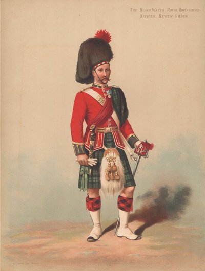 The Black Watch، Royal Highlanders، Officer، Review Order بواسطة مدرسة اللغة الإنجليزية