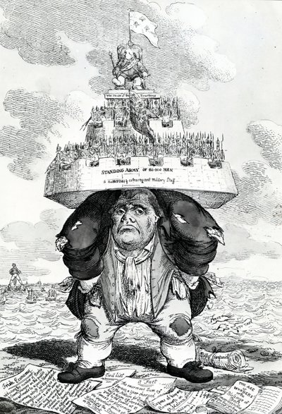 الأطلس البريطاني ، أو جون بول يدعم مؤسسة السلام ، طبعه تشارلز ويليامز ، 1816 بواسطة مدرسة اللغة الإنجليزية