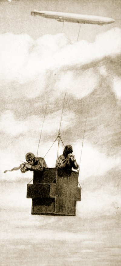 القفص الواقي من الرصاص لقذف قنابل زيبلين ، 1914-1919 بواسطة مدرسة اللغة الإنجليزية