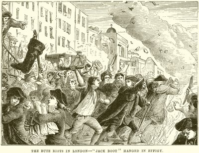 The Bute Riots في لندن - شنق جاك بوت في إفيجي بواسطة مدرسة اللغة الإنجليزية