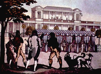 The Cafe des Tuileries من "Gazette Supreme Bon Ton" (نقش ملون) بواسطة مدرسة اللغة الإنجليزية