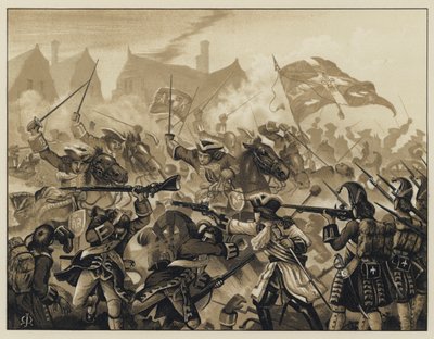 Caribineers في Ramilies ، 23 مايو 1706 بواسطة مدرسة اللغة الإنجليزية