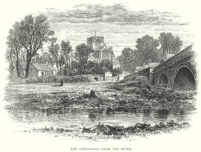 الكاتدرائية، من النهر (نقش) بواسطة مدرسة اللغة الإنجليزية
