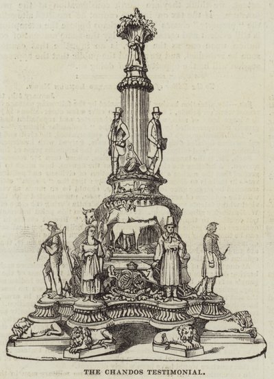 The Chandos Testimonial (engraving) بواسطة مدرسة اللغة الإنجليزية