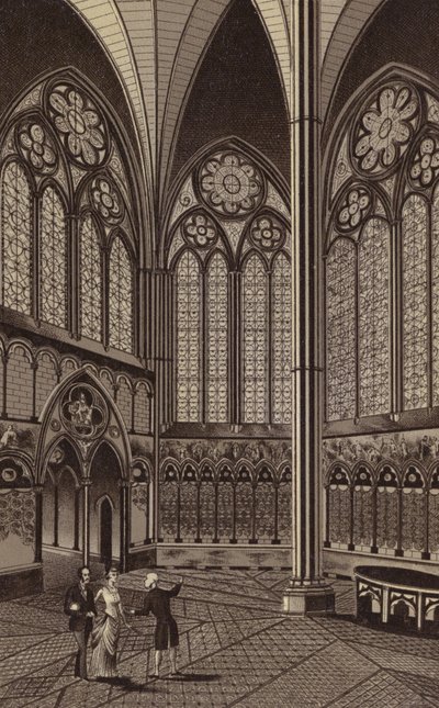 The Chapter House ، كاتدرائية سالزبوري (ليثو) بواسطة مدرسة اللغة الإنجليزية