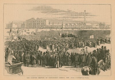 لقاء المخطط على كينينجتون كومون في عام 1848 بواسطة مدرسة اللغة الإنجليزية
