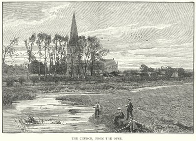 الكنيسة، من الأوز (نقش) بواسطة مدرسة اللغة الإنجليزية