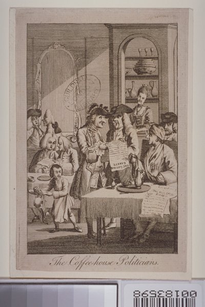 الساسة-بيت القهوة ، 1772 بواسطة مدرسة اللغة الإنجليزية
