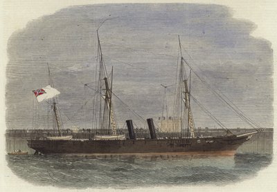 باخرة الكونفدرالية اللولبية Rappahannock ملقاة على رصيف Calais بواسطة مدرسة اللغة الإنجليزية