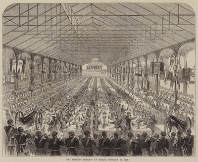 The Crimean Banquet at Dublin, 22 October 1856 (engraving) بواسطة مدرسة اللغة الإنجليزية