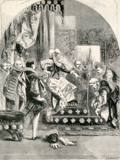 تفكيك إيرل موراي و الابات كيلوينينج من إليزابيث ، 1865 بواسطة مدرسة اللغة الإنجليزية