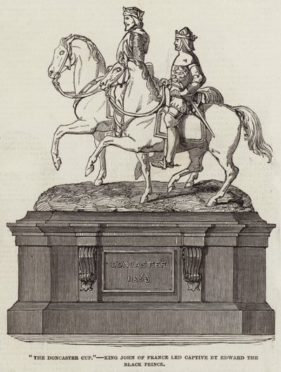 "The Doncaster Cup", King John of France Led Captive by Edward the Black Prince (engraving) بواسطة مدرسة اللغة الإنجليزية