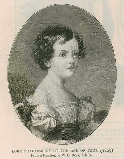 إيرل شافتسبري ؛ اللورد شافتسبري في سن الرابعة ، رسمه WC Ross عام 1805 بواسطة مدرسة اللغة الإنجليزية