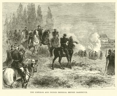الإمبراطور والأمير الإمبراطوري قبل ساربروك ، أغسطس 1870 بواسطة مدرسة اللغة الإنجليزية