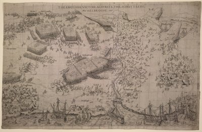 انتصار الإنجليز على آل شوتس بقلم Muskelbroghe 1547 (نقش) بواسطة مدرسة اللغة الإنجليزية