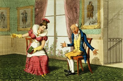 The Expostulation، pub. بواسطة G. Humphrey، 1821 (النقش الملون) بواسطة مدرسة اللغة الإنجليزية