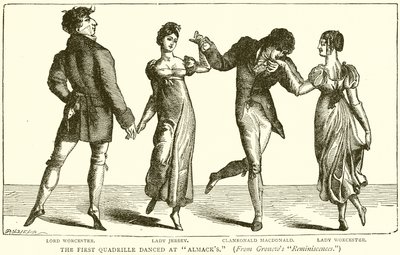 رقصت Quadrille الأولى في Almacks بواسطة مدرسة اللغة الإنجليزية