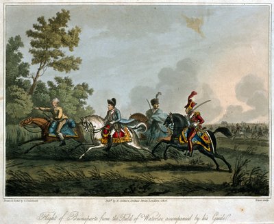 رحلة بونابرت (1769-1821) من حقل واترلو في 1815 ، 1817 (أكواتينت) بواسطة مدرسة اللغة الإنجليزية