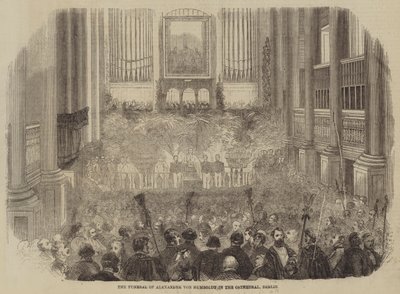 The Funeral of Alexander von Humboldt in the Cathedral, Berlin (engraving) بواسطة مدرسة اللغة الإنجليزية