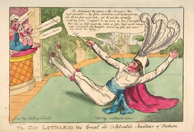 مثلي الجنس Lothario. هواة الموضة العظيم والمشهور ، حانة. 1813 (نقش ملون يدوي) بواسطة مدرسة اللغة الإنجليزية