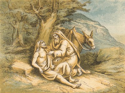 السامري الصالح (نقش ملون) بواسطة مدرسة اللغة الإنجليزية